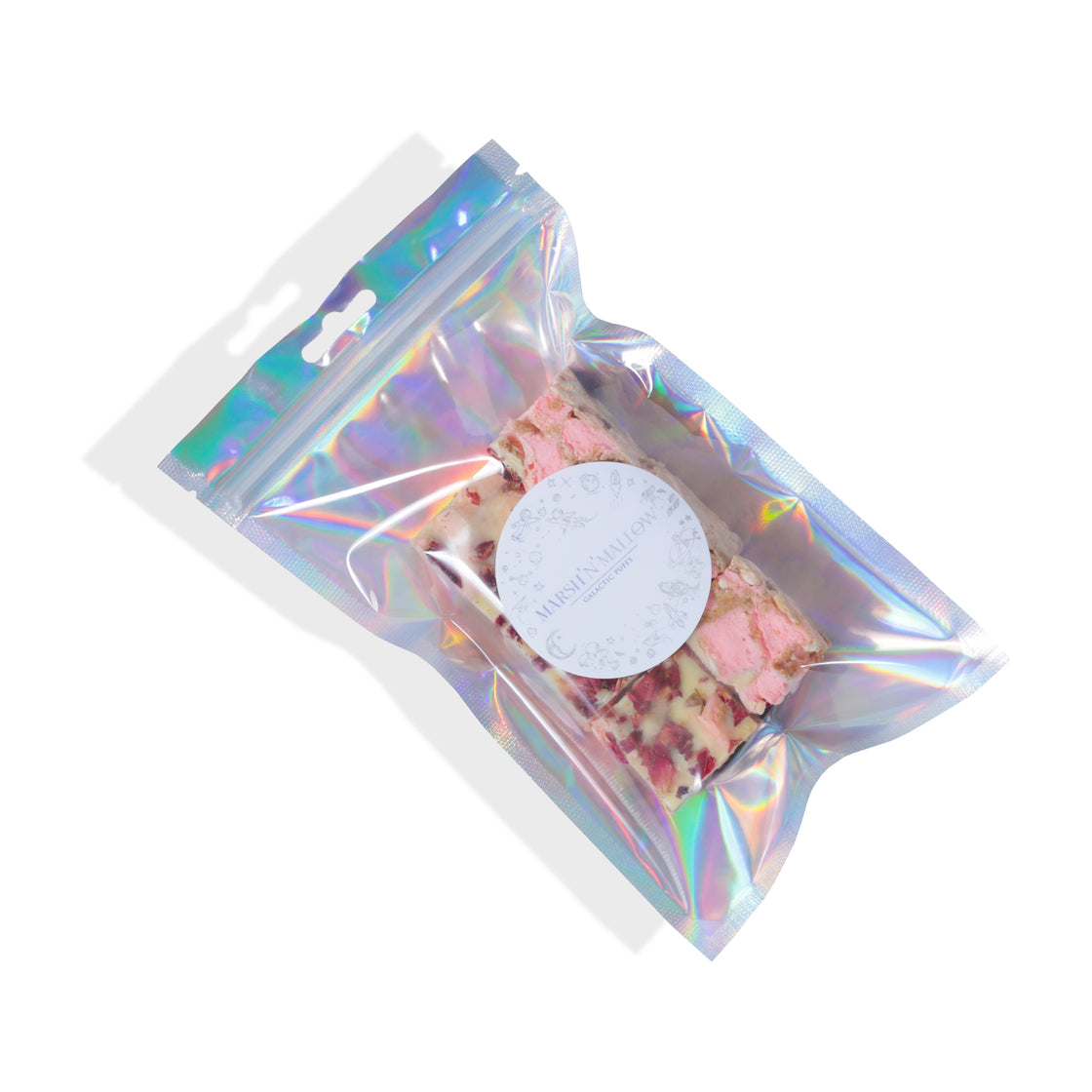 White Choco-Rose Rocky Roads Bite-Size Pouch