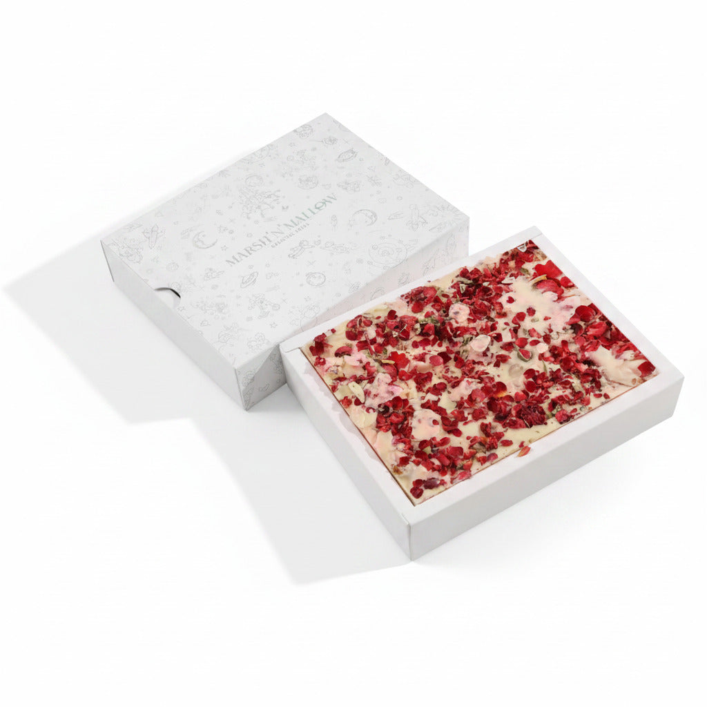 White Choco-Rose Space Rocket Slab